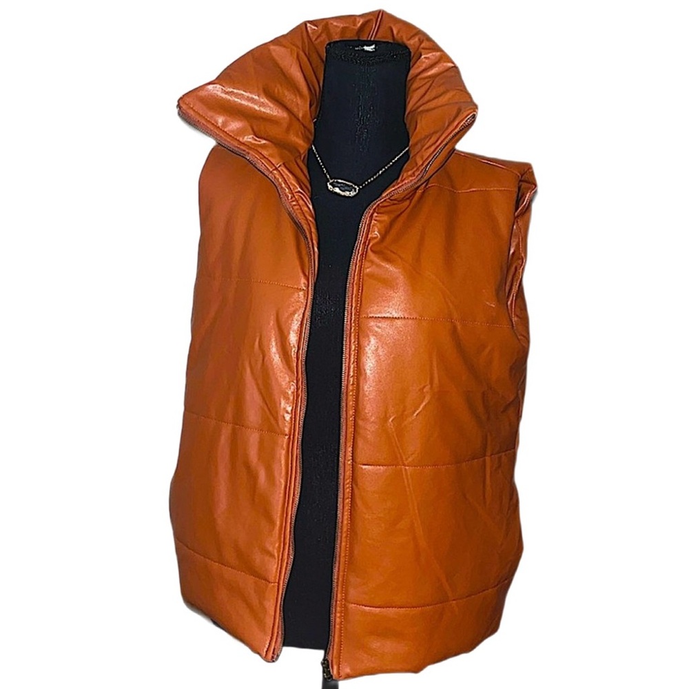 Faux Leather Vest by Andree- never worn! Beautiful and excellent condition